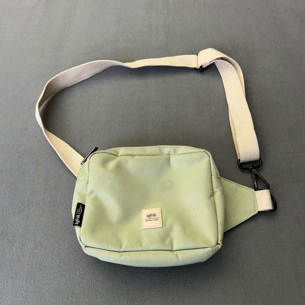 Lefrik Reef Eco-Friendly Fabric Crossbody Bag in Sage Green